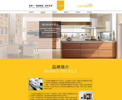 最新创意定制橱柜公司网站网页设计-案例